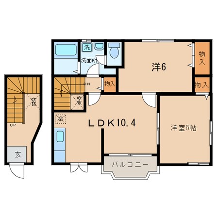 矢田小学校前 徒歩8分 2階の物件間取画像